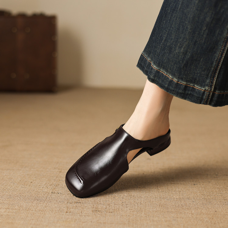 Women's Closed Toe Low Heel Slippers