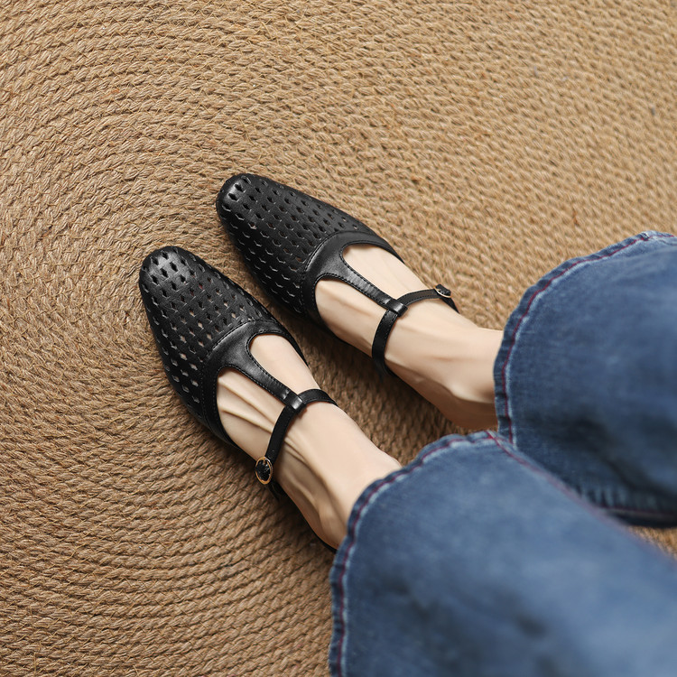 Women's Closed Toe Mid Heel Slippers British Style Summer 2025