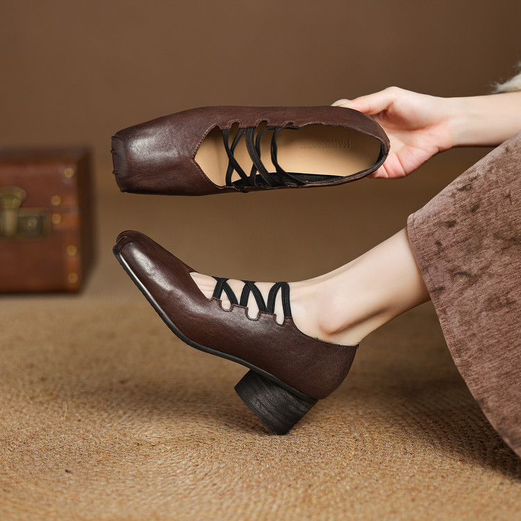 Women's Fashion Flat Shoes in Black and Brown - Style o.html - Image 2