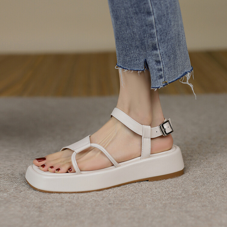 Women's Open Toe Platform Sandals with Ankle Strap